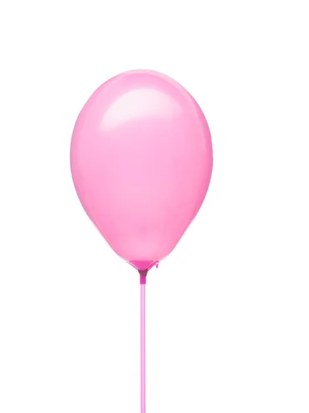 白い背景の棒にピンクの風船 — ストック写真