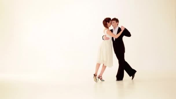 Argentinian Tango White Background — Stock Video