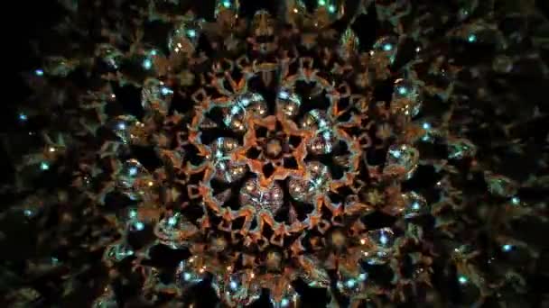 Abstract Fractals Kaleidoscope Toy — Stock Video