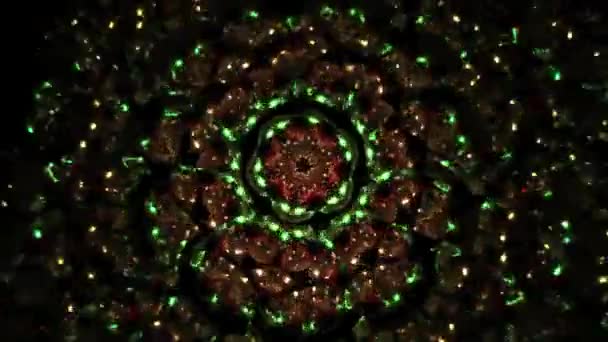 Kaleydoskop Oyuncağından Soyut Fraktallar — Stok video