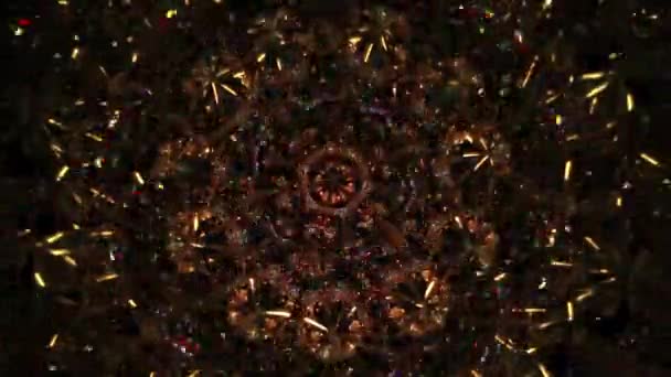 Prisma Espejo Creando Efecto Juguete Caleidoscopio Con Luces Brillantes Formas — Vídeo de stock