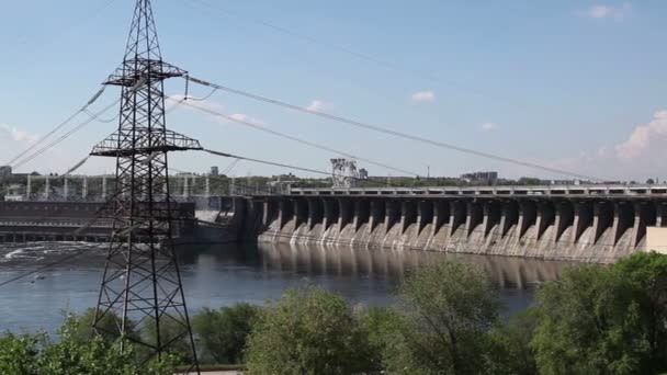 Represas hidroeléctricas. Zaporozhye, Ucrania. — Vídeo de stock