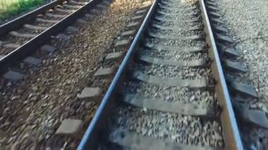 Demiryolu parça. Yukarıdan görüntülemek.