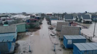Kirillovka, Ukrayna. Bölgelerin sular altında kalması.