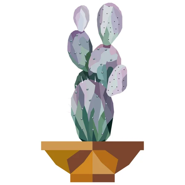 Illusztráció Kaktuszfa Egy Edényben Alacsony Poli Design Vektor Gradient Poligonális Jogdíjmentes Stock Illusztrációk