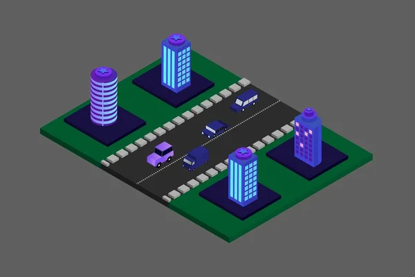 简单房屋图标的矢量图解 建造矢量图标简单而现代的家 艺术与建筑现代建筑矢量图解 等距新城市平房矢量图解 — 图库矢量图片