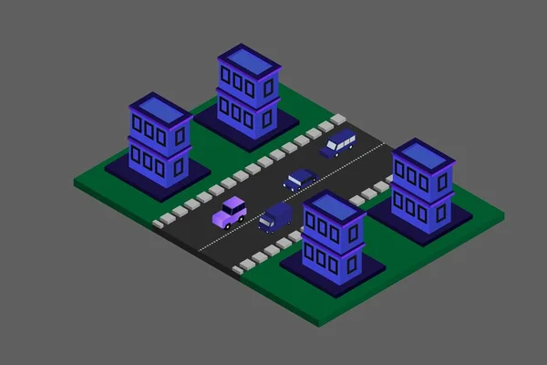 Basit ev simgesinin vektör illüstrasyonu. Basit ve modern ev vektör simgesi oluşturuluyor. Sanat ve Mimarlık Modern Binalar Vektör İllüstrasyonu. Isometric Yeni Şehir Yapı Vektörü illüstrasyonuName