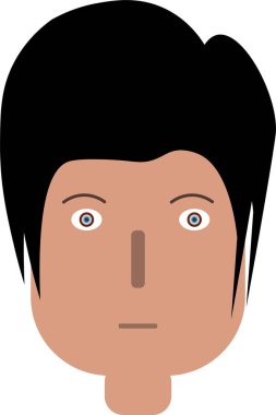 İnsan Yüzü Sanat Vektörü İllüstrasyonu