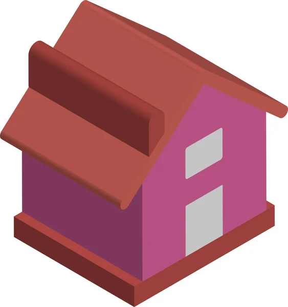 Vector Plano Simple Isométrico Casa — Vector de stock