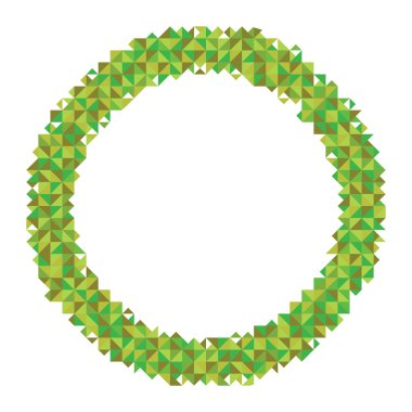 Çerçeve. Renkli üçgenler, elmaslar. Beyaz arka planda yalıtılmış vektör nesnesi. 