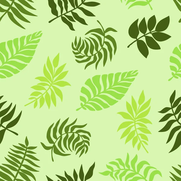 Palmiye dalı. Fern. Yaprakları. Sorunsuz vektör desen (arka plan).