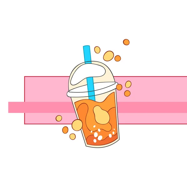 Bebida Refrescante Cóctel Impresión Bebida Dibujos Animados Art Objeto Vectorial — Vector de stock