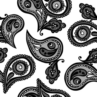 Paisley. Paisley sonsuz desenle. Sorunsuz arka plan.