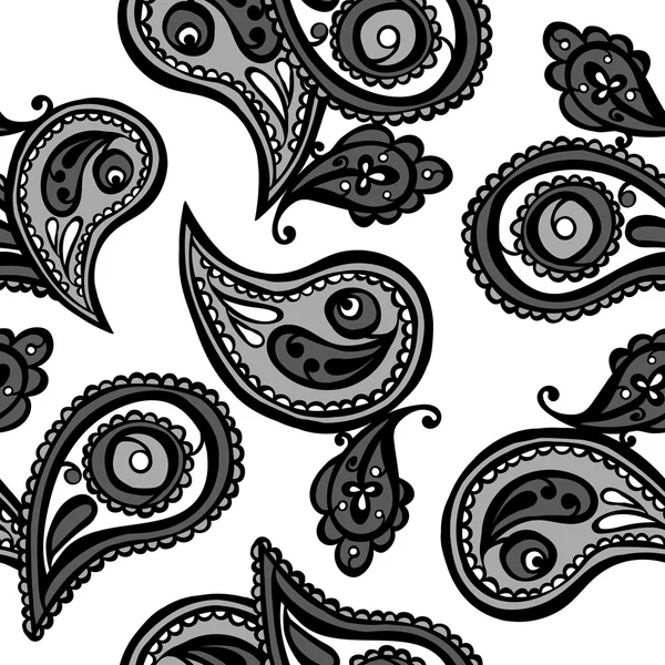 Paisley. endlose Muster mit Paisley. nahtloser Hintergrund. — Stockvektor