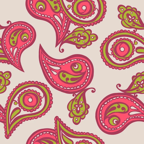 Paisley. Ατελείωτες μοτίβο με paisley. Ομοιογενές φόντο. — Διανυσματικό Αρχείο