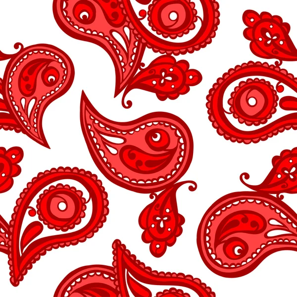 Paisley. Patrón sin fin con paisley. Fondo sin costuras . — Archivo Imágenes Vectoriales