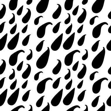 Yağmur. Damla. Vektör sorunsuz çizim (doku) görüntü ile yağmur damlaları. Yataklar sesi.