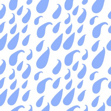 Yağmur. Damla. Vektör sorunsuz çizim (doku) görüntü ile yağmur damlaları. Yataklar sesi.