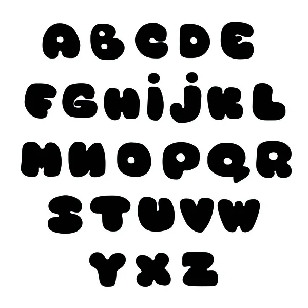 Alphabet manuscrit, lettrage. Lettres en minuscules dessinées à la main . — Image vectorielle