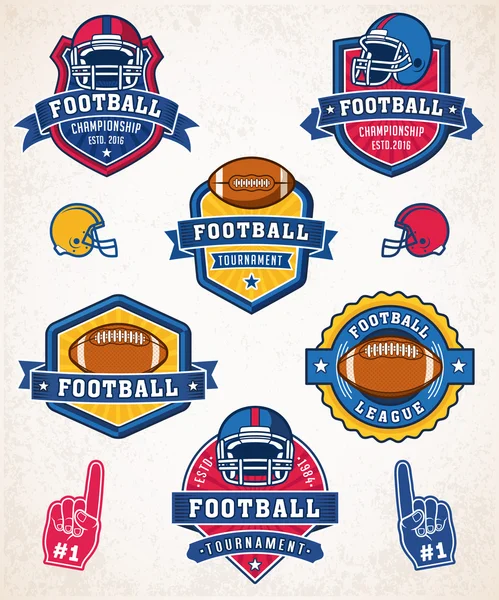 Vektör Amerikan futbolu logo ve rütbeler