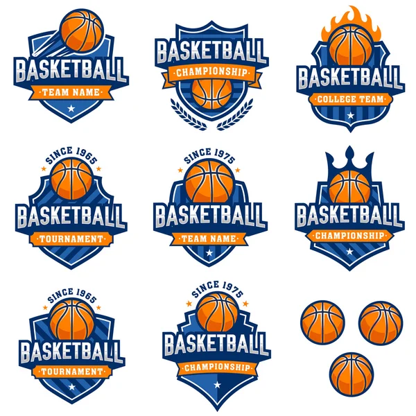 Vektör basketbol logolar — Stok Vektör