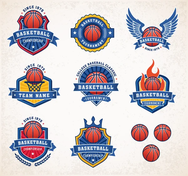 Vector Basketball Logos 2 — Stock Vector