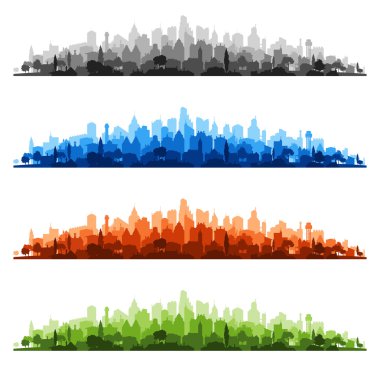 Renkli vektör Cityscapes