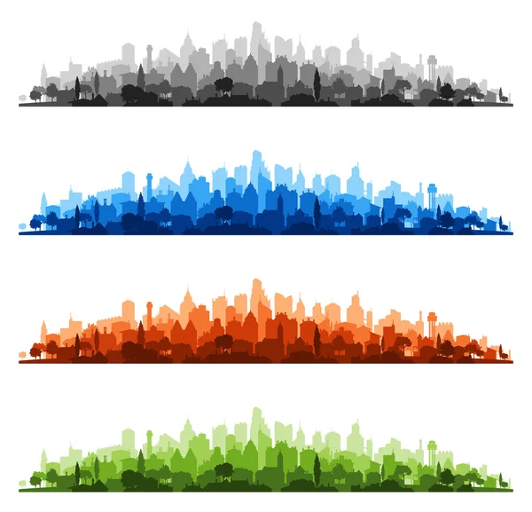 Vector colorido Paisajes urbanos — Vector de stock