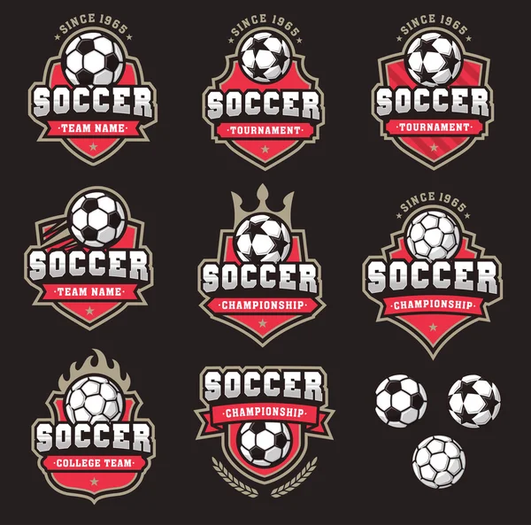 Διάνυσμα ποδόσφαιρο λογότυπα και τα διακριτικά σήματα 2 — Διανυσματικό Αρχείο