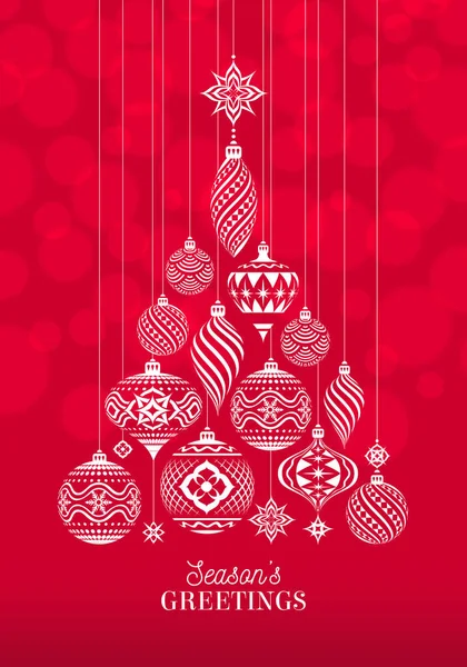 Vintage Feliz Árbol Navidad Decoración Papel Cortado — Vector de stock