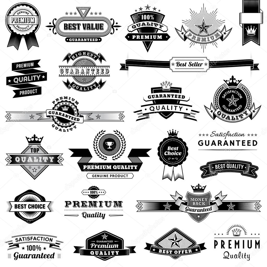 Vector Promotional Labels
