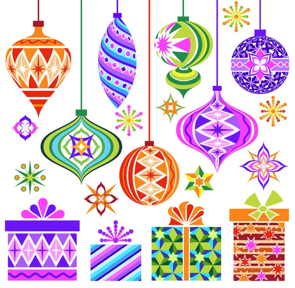 Vector Christmas vintage ornamenten — Stockvector