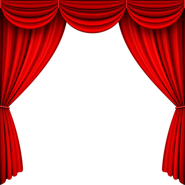 Vector Red Stage Curtains.