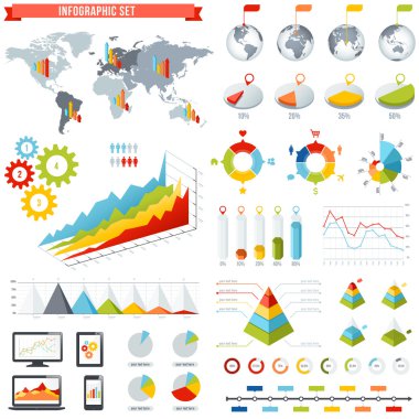 vektör infographics set