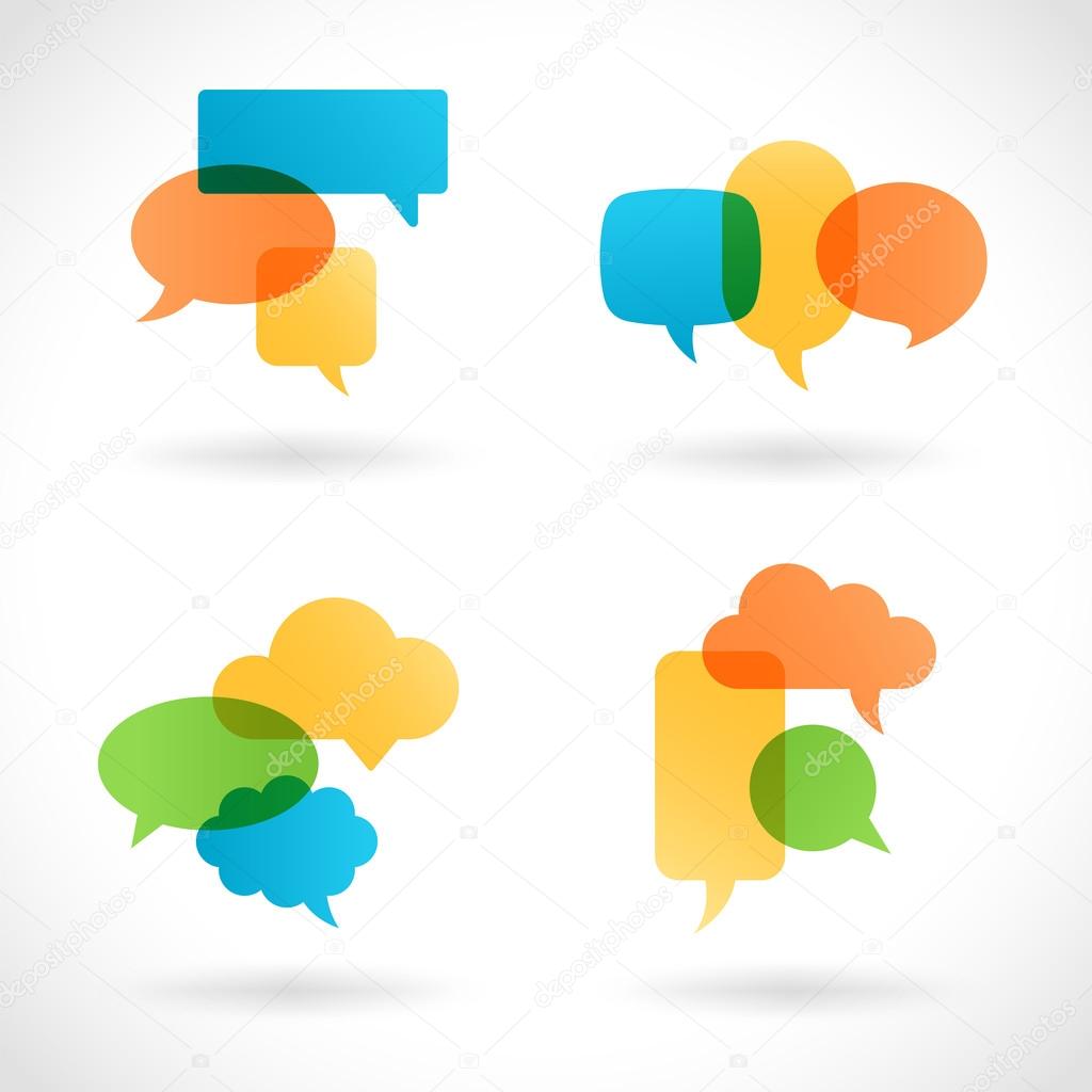 Colorful Speech Vector Bubbles