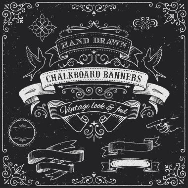 Chalkboard Banners and Elements