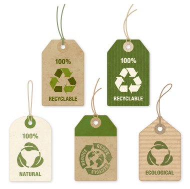 Vector Eco Price Tags clipart