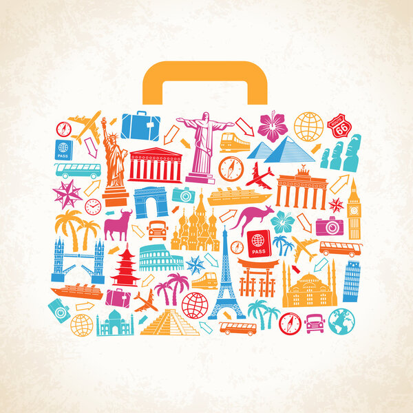 Vector Travel luggage concept