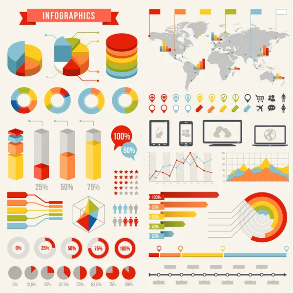 Plantilla de infografías vectoriales — Archivo Imágenes Vectoriales