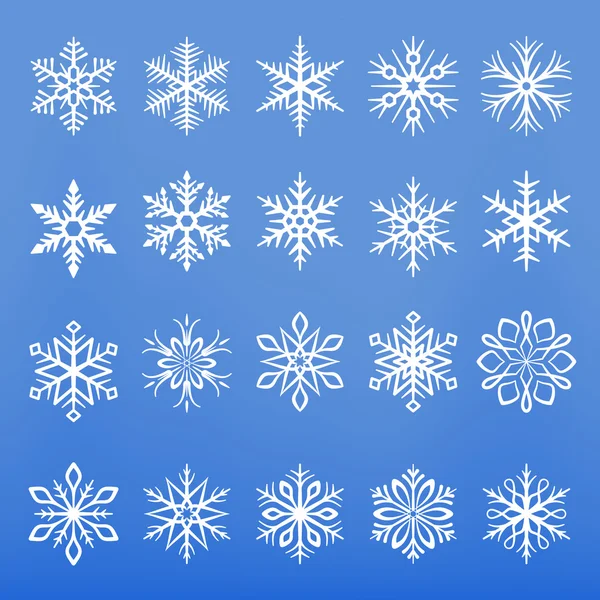 Vector Snowflakes Set — Stock Vector