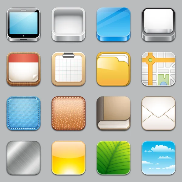 Modelli di icone app 2 — Vettoriale Stock