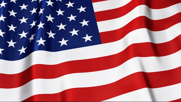 Hoge kwaliteit 3D-Usa vlag — Stockfoto