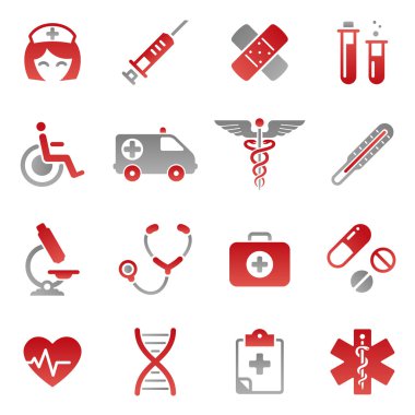 renkli tıbbi simgeler