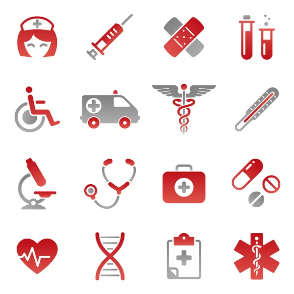 Colored Medical Icons — Stock Vector