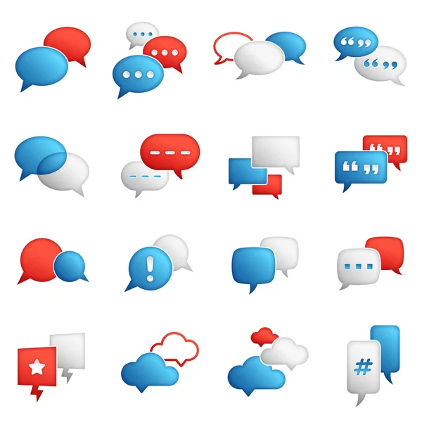Vector Colored Chat Bubbles — Stock Vector