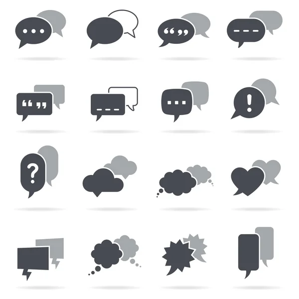 Vector Grey Speech Bubbles — Stock Vector