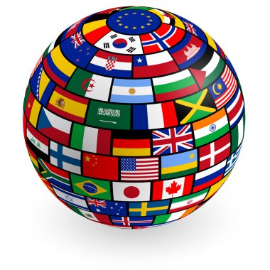 Flags 3D Globe clipart