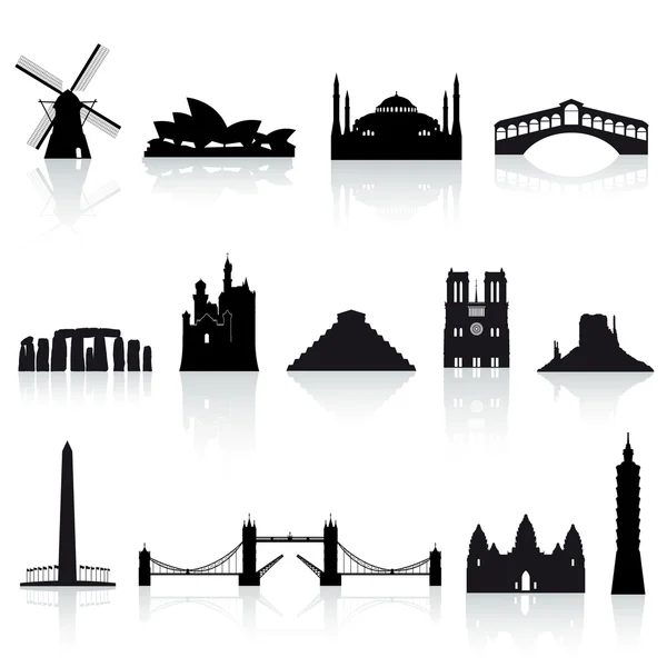 Vector World Monuments set 2 — Stock Vector