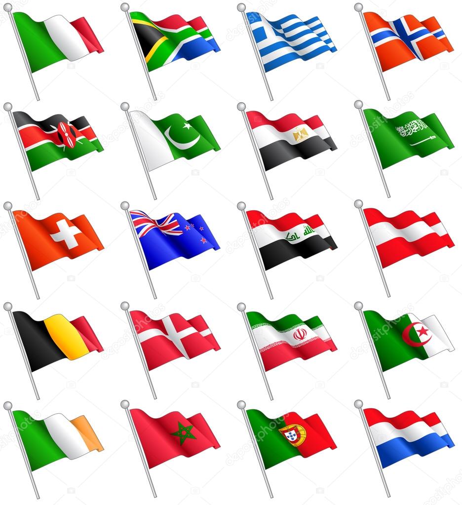 3D International Flags Set 2