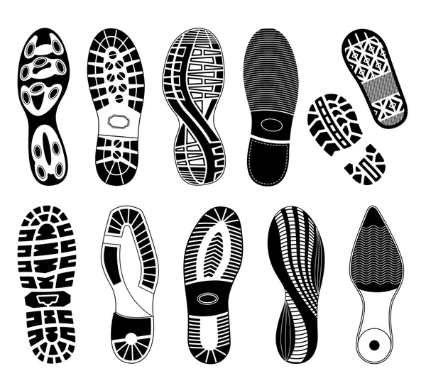 Collection Vector Shoe Track — Image vectorielle